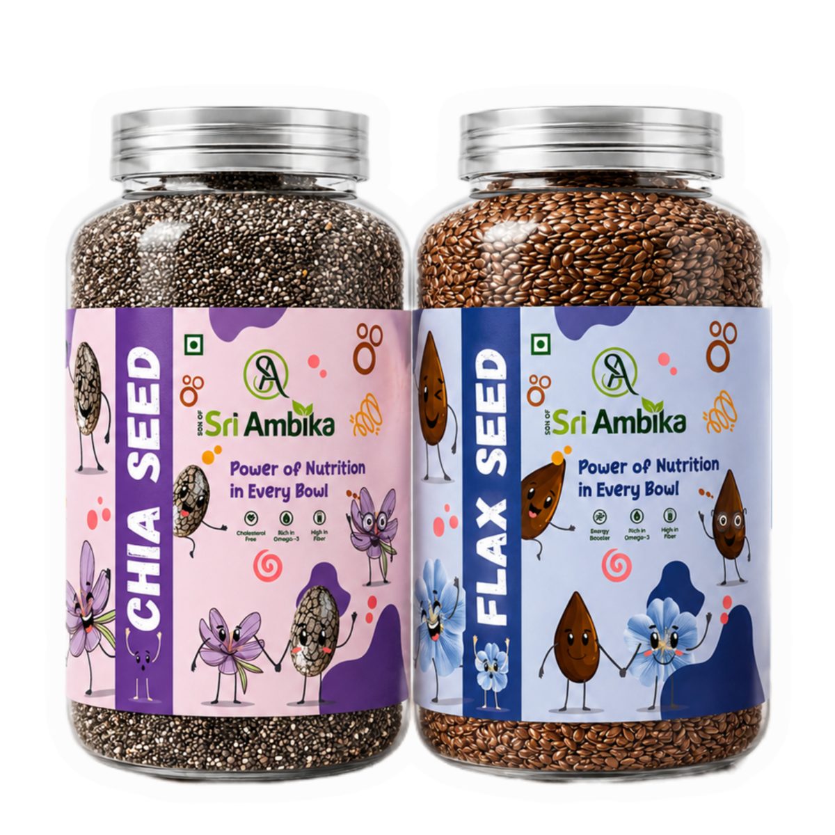 Chia + Flax Seeds Combo 500 g