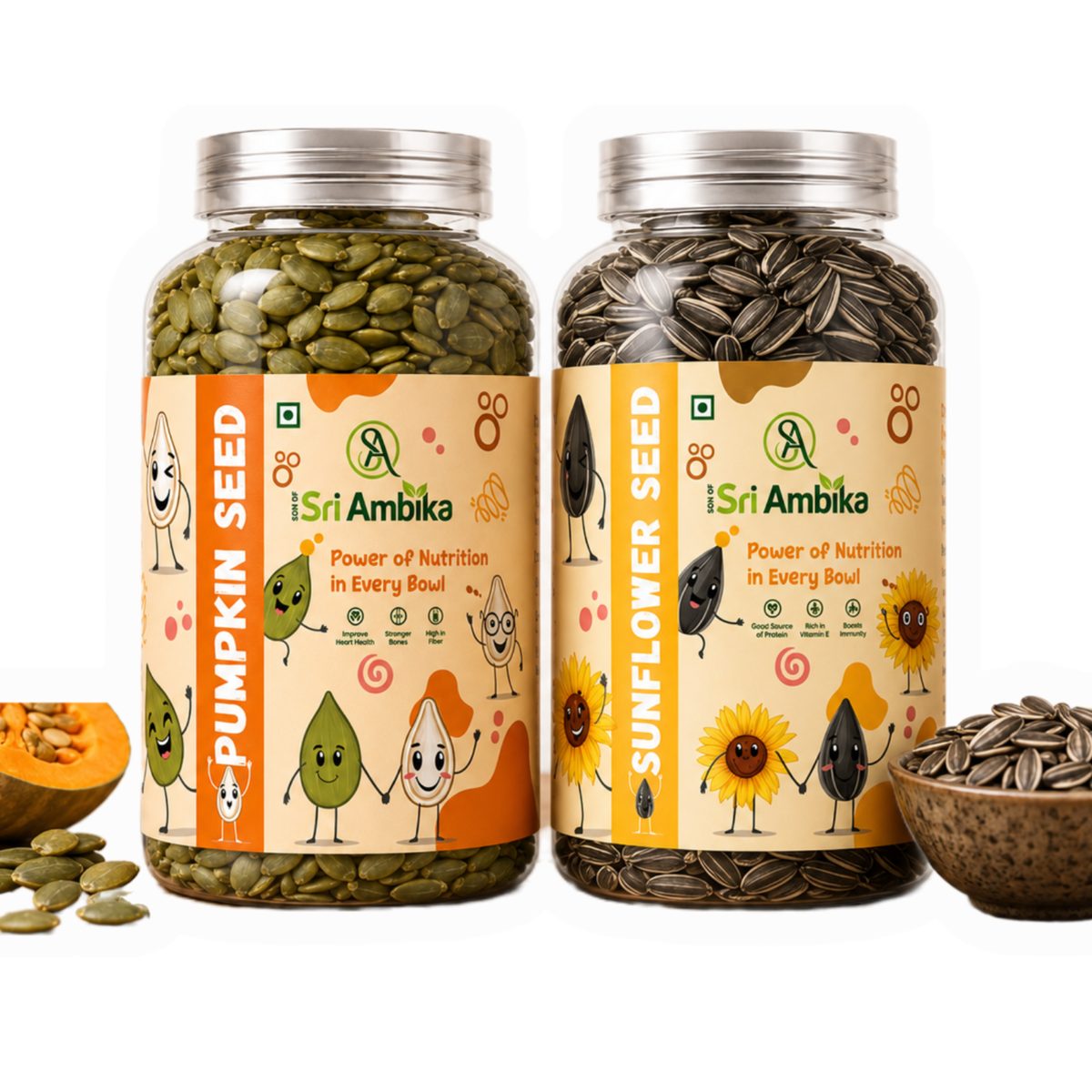 Pumpkin + Sunflower Seeds Combo 500 g